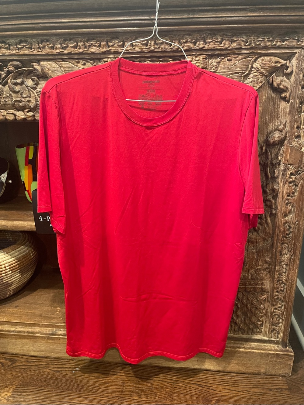 Patagonia Men's Short Sleeve Crew in bright red